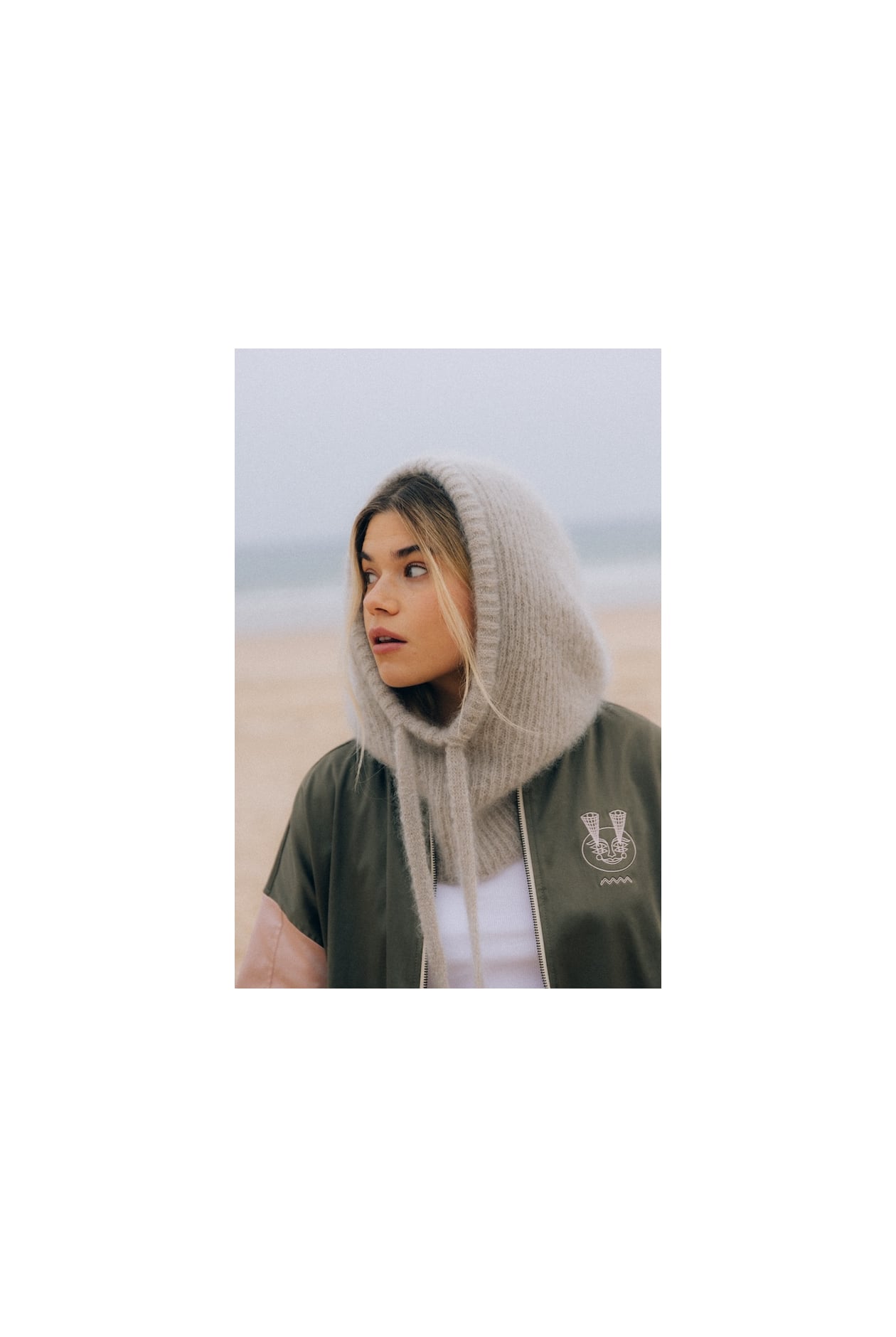 Wool Fluffy Balaclava - Light Grey Wool Fluffy Balaclava - Light Grey