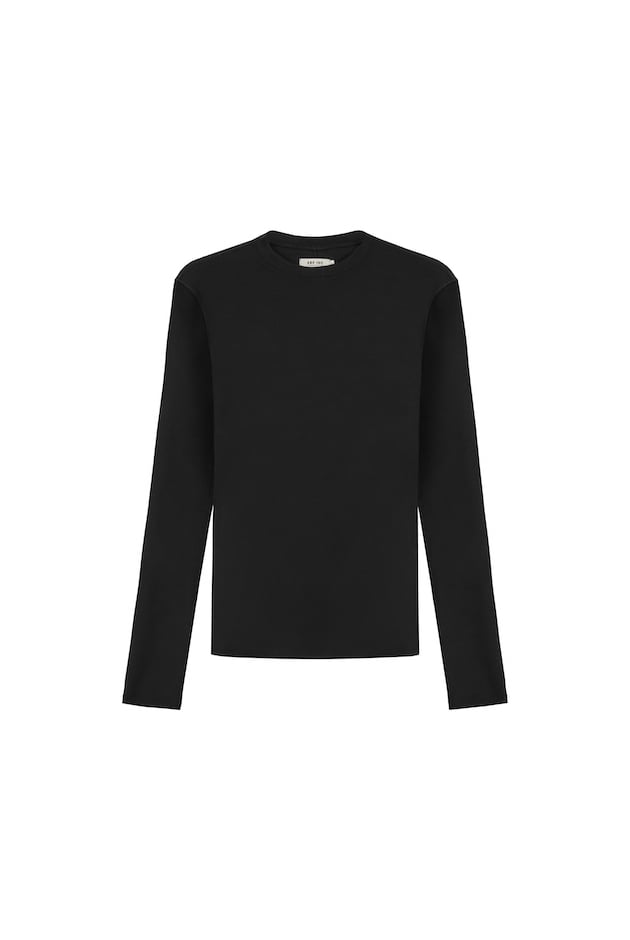 Donna MANICA LUNGA  | Stripe Lyocell Longsleeve - Space Black | Surf Inc.