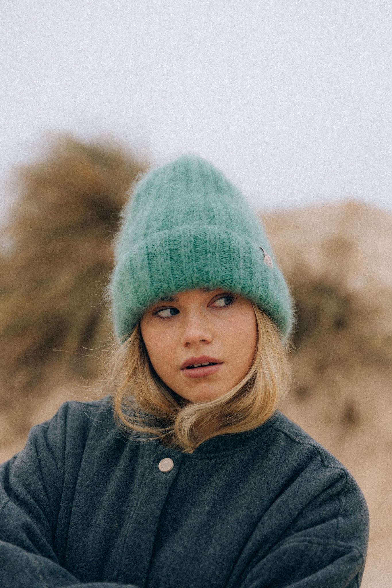 Olivia Beanie - White Sage
