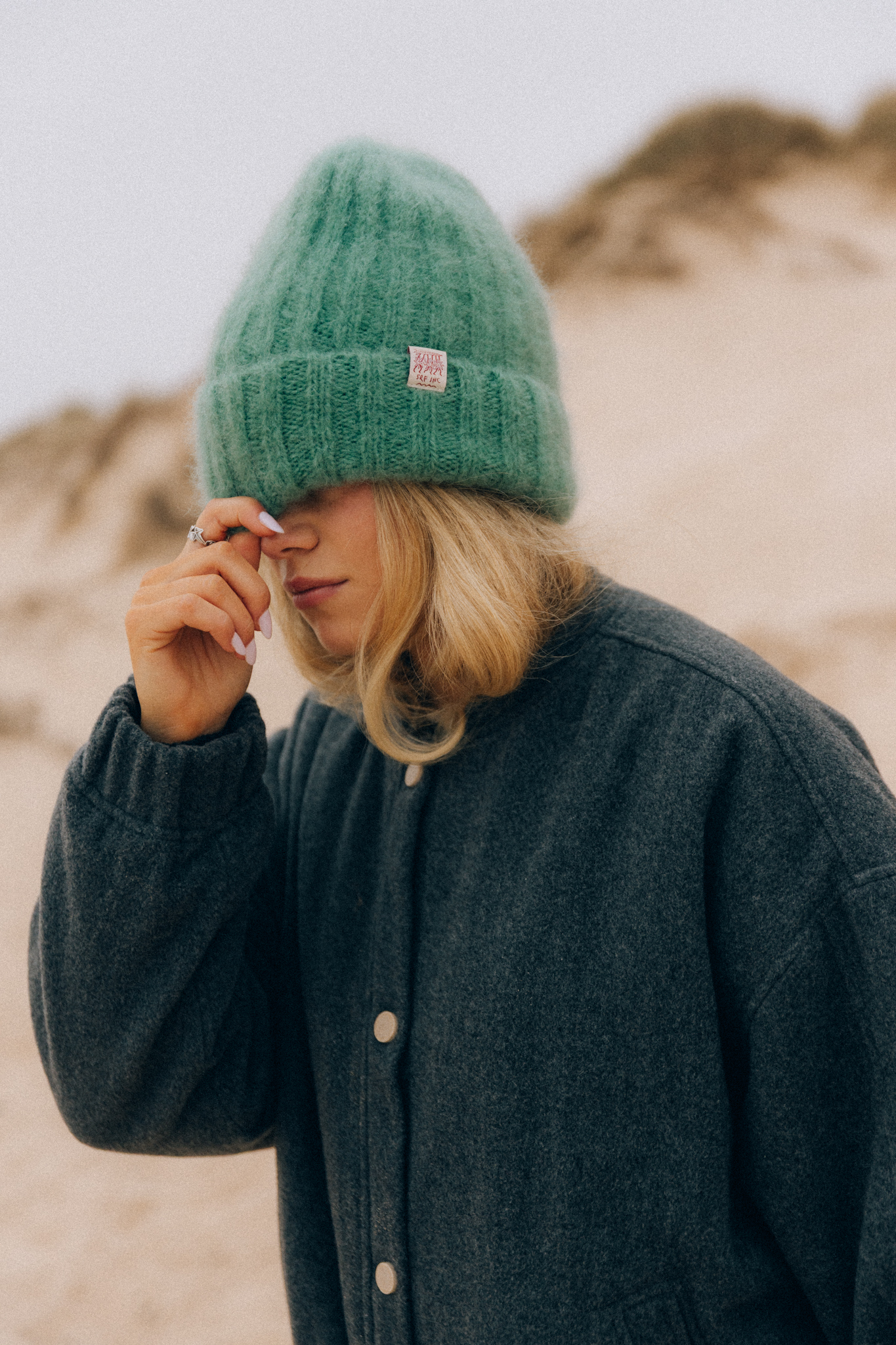 Olivia Beanie - White Sage
