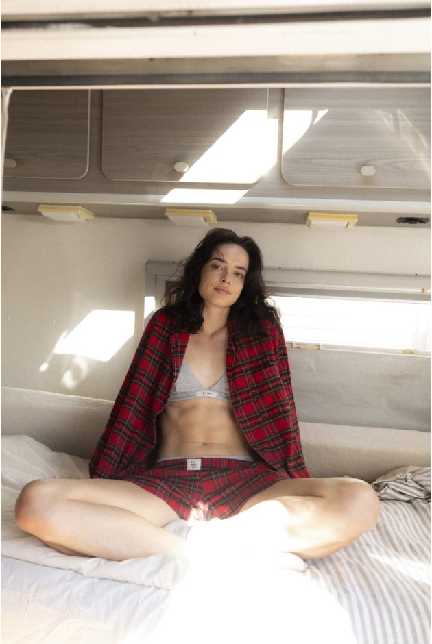 Foggy Mood Flannel Shorts - Formula Red Foggy Mood Flannel Shorts - Formula Red