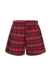 Foggy Mood Flannel Shorts - Formula Red