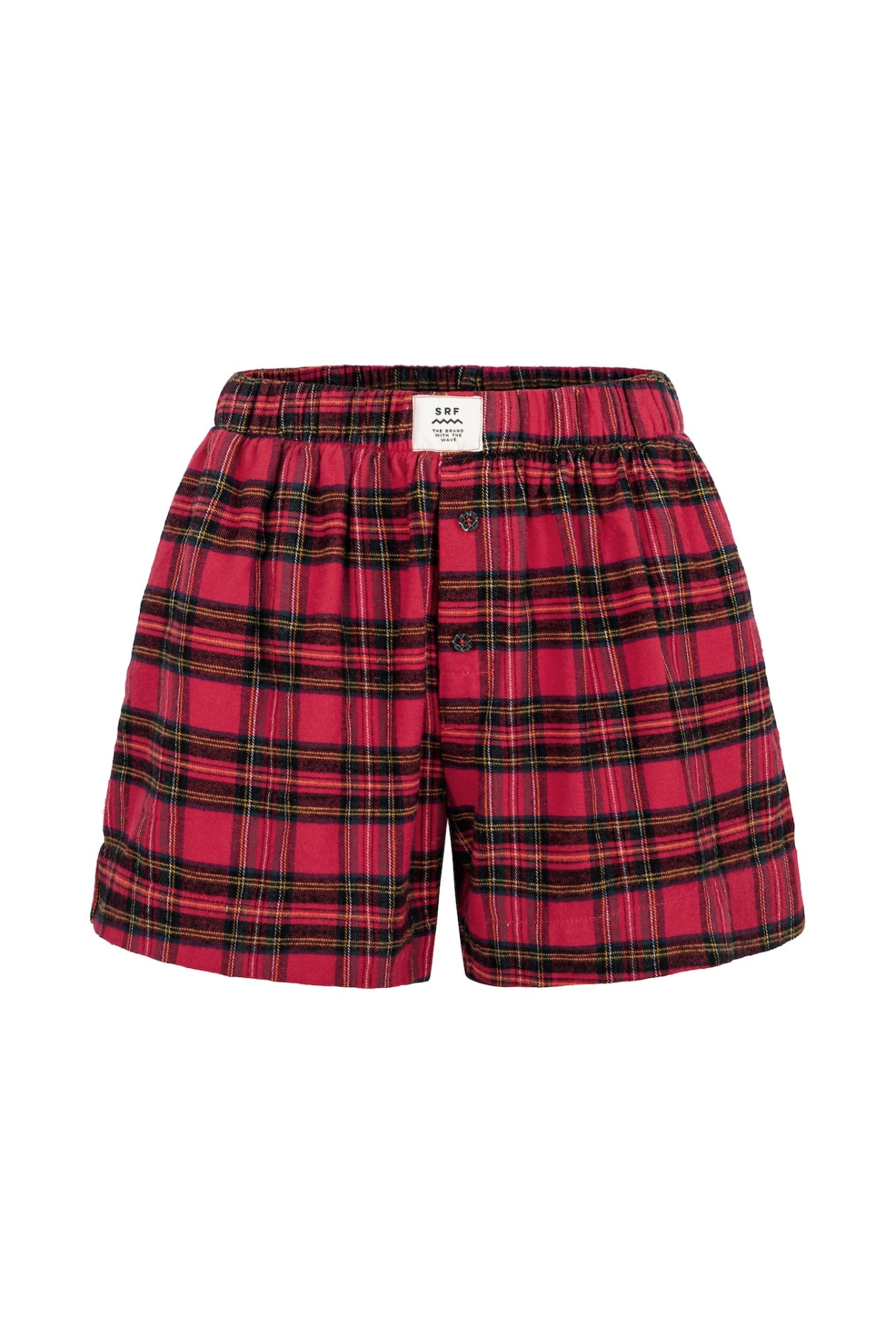 Foggy Mood Flannel Shorts - Formula Red