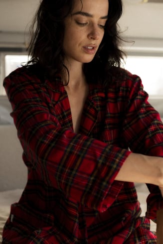 Foggy Mood Flannel Shirt - Formula Red