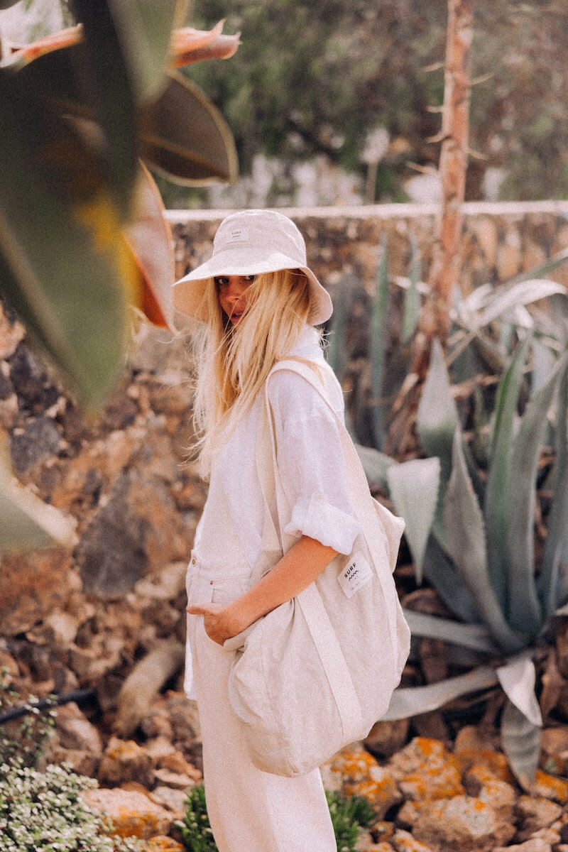 Summer Linen Hat - Champagne