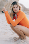 Retro Swimsuit - Orange Haze