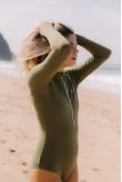 Retro Swimsuit - Olive