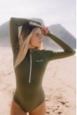 Retro Swimsuit - Olive