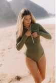Retro Swimsuit - Olive