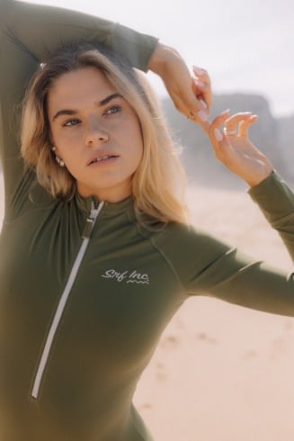 Retro Swimsuit - Olive