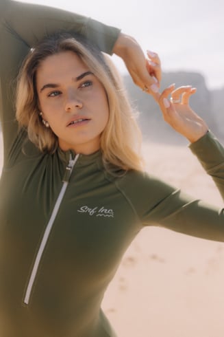 Retro Swimsuit - Olive