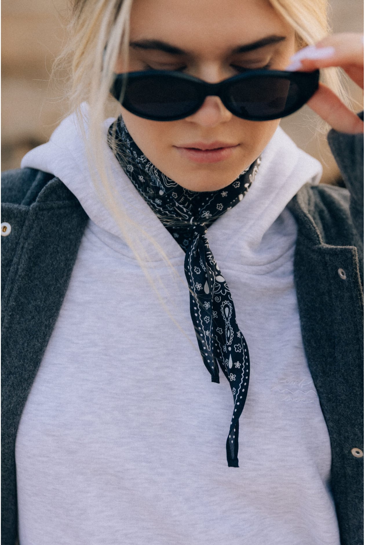 Celestial Silk Scarf - Space Black