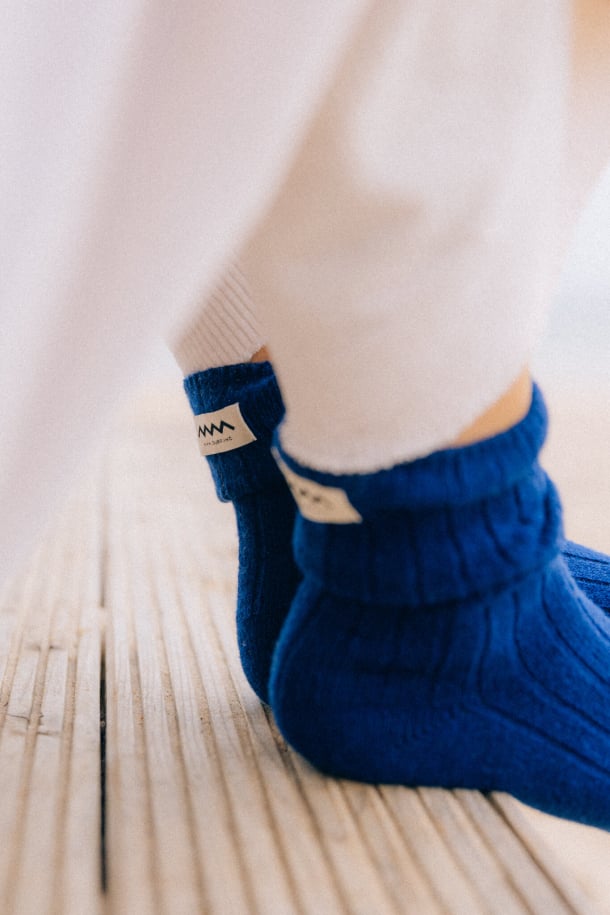 SKARPETY Damskie | Just Pleasure Wool Socks - Deep Blue | Surf Inc.