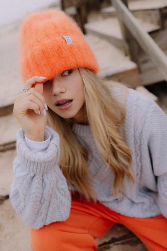 Olivia Beanie - Orange Punch