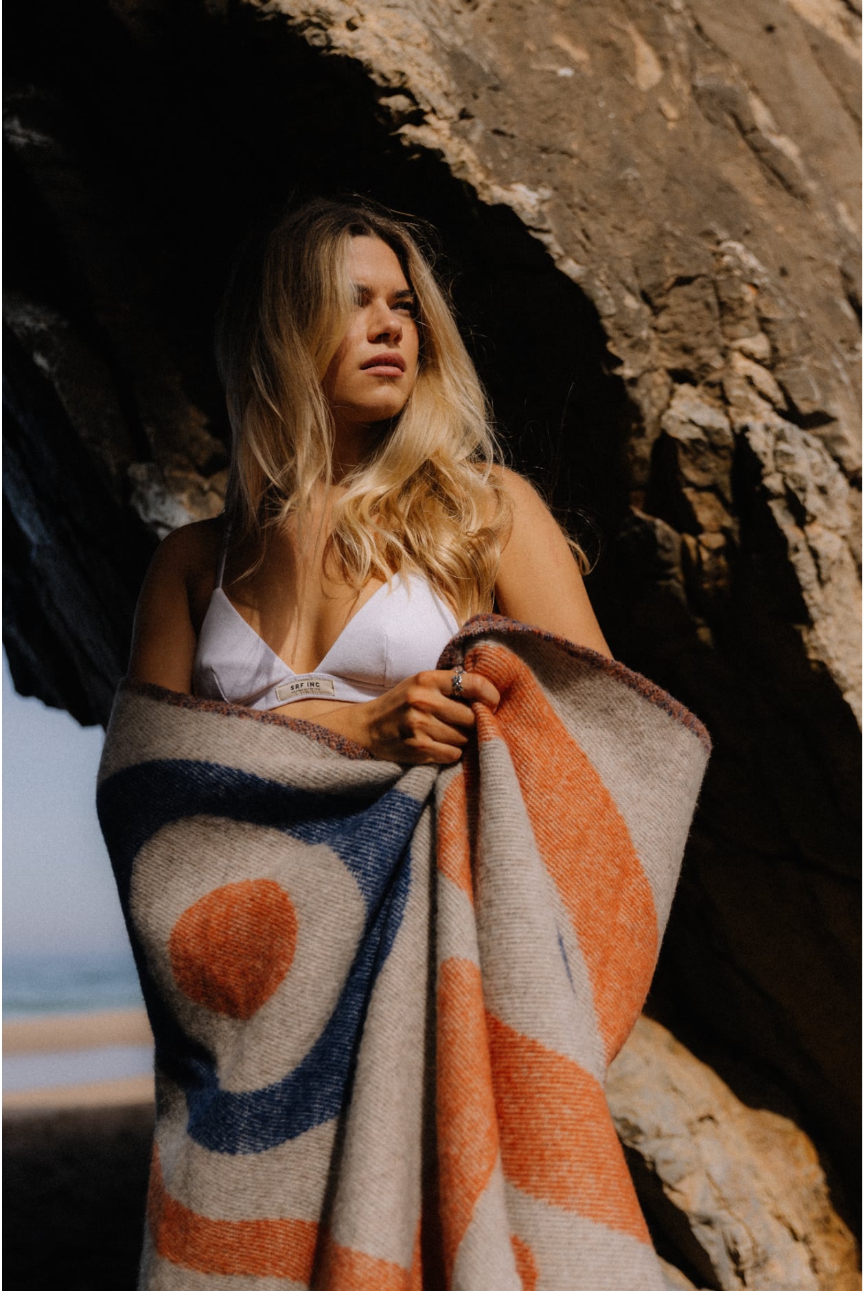 Surf Wool Blanket- Light Grey