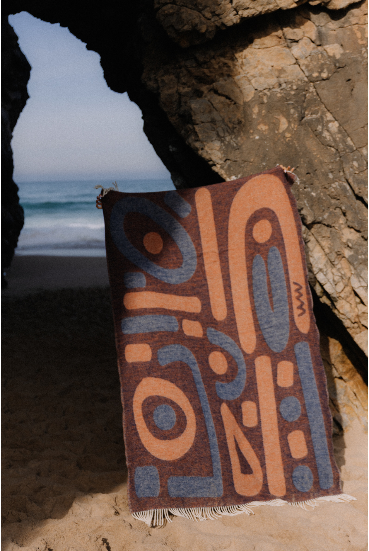 Surf Wool Blanket- Light Grey