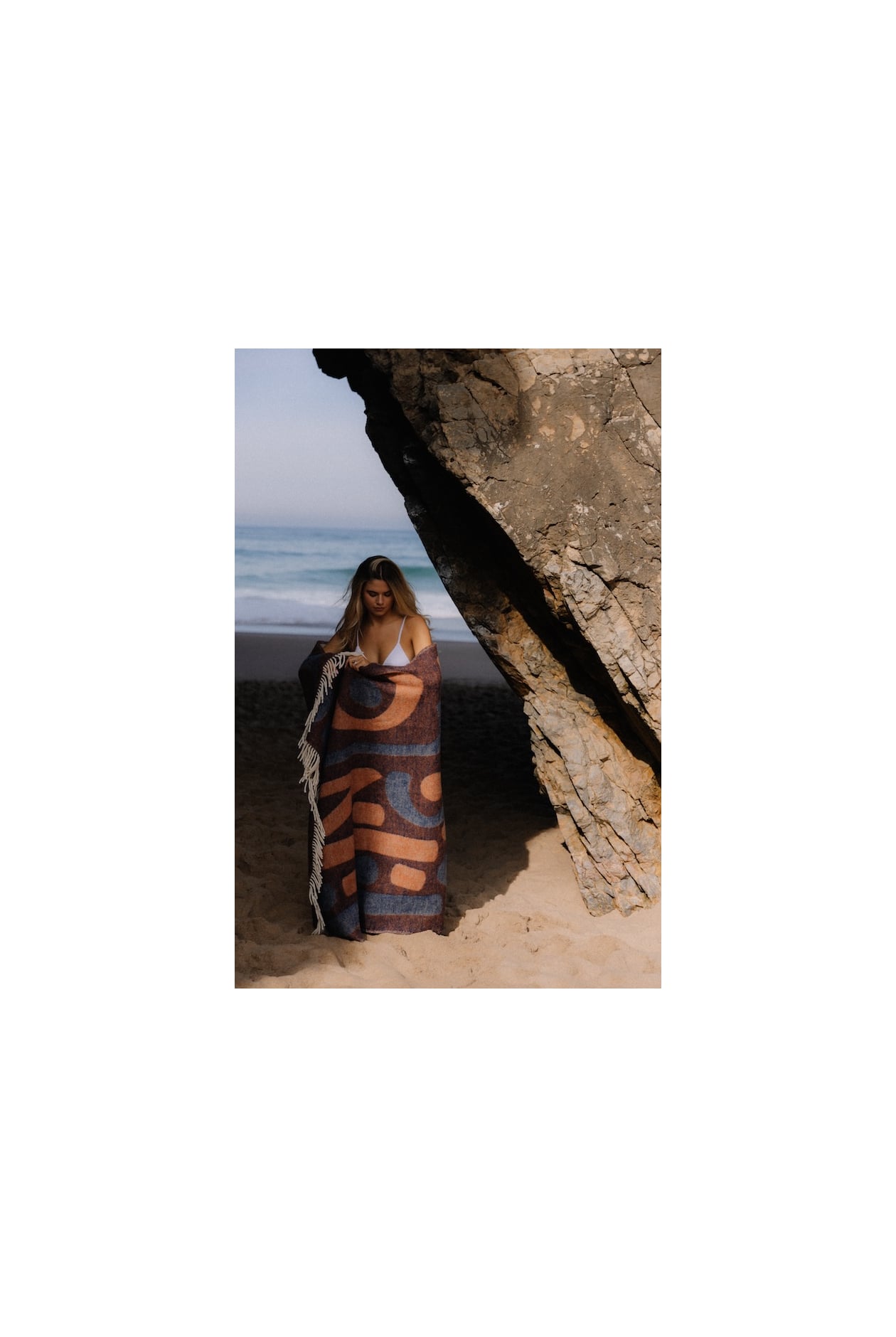 Surf Wool Blanket- Light Grey