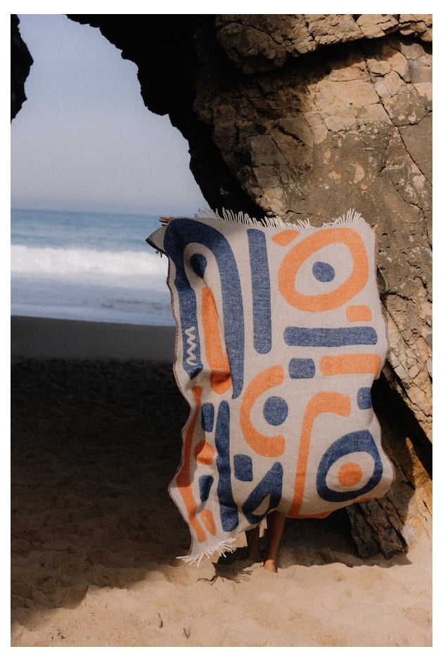 Surf Wool Blanket- Light Grey Surf Wool Blanket- Light Grey