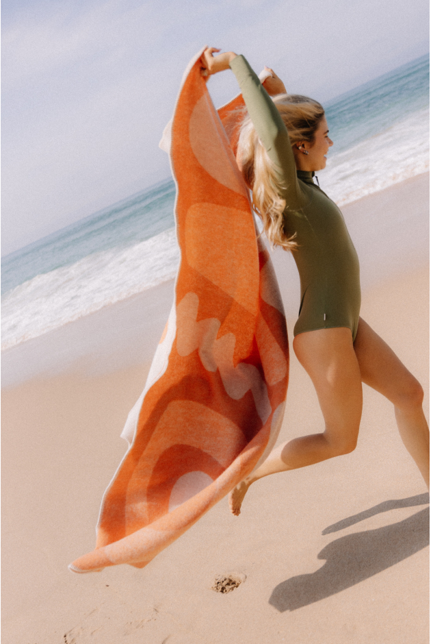 Surf Wool Blanket- Vintage White Surf Wool Blanket- Vintage White