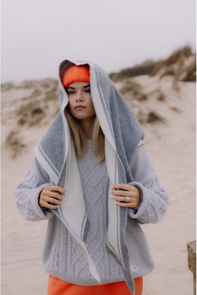 Surf Triangle Scarf - Light Grey Surf Triangle Scarf - Light Grey