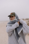 Surf Triangle Scarf - Light Grey