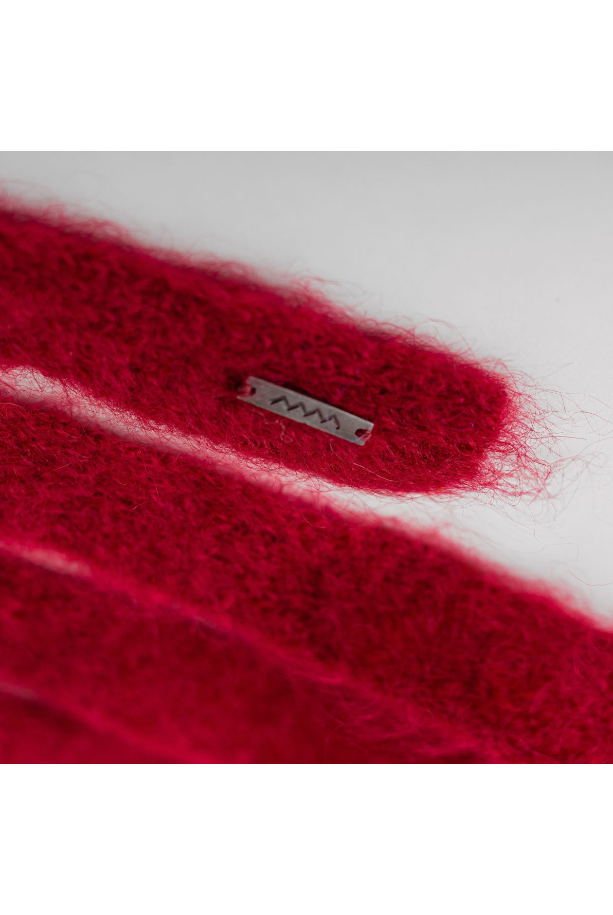 Wool Fluffy Hair Ribbon - Crimson Crush Wool Fluffy Hair Ribbon - Crimson Crush