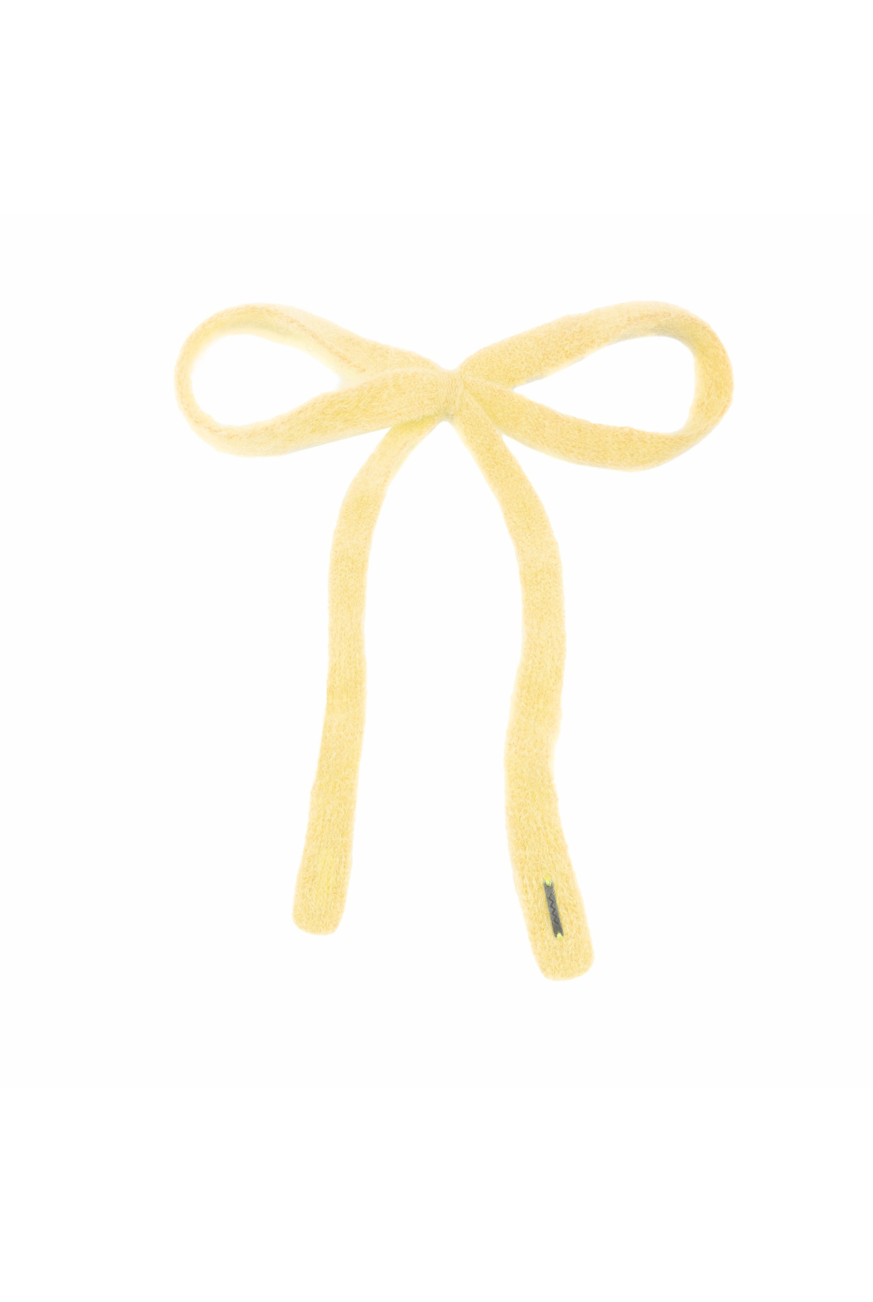 Wool Fluffy Hair Ribbon - Mellow Yellow