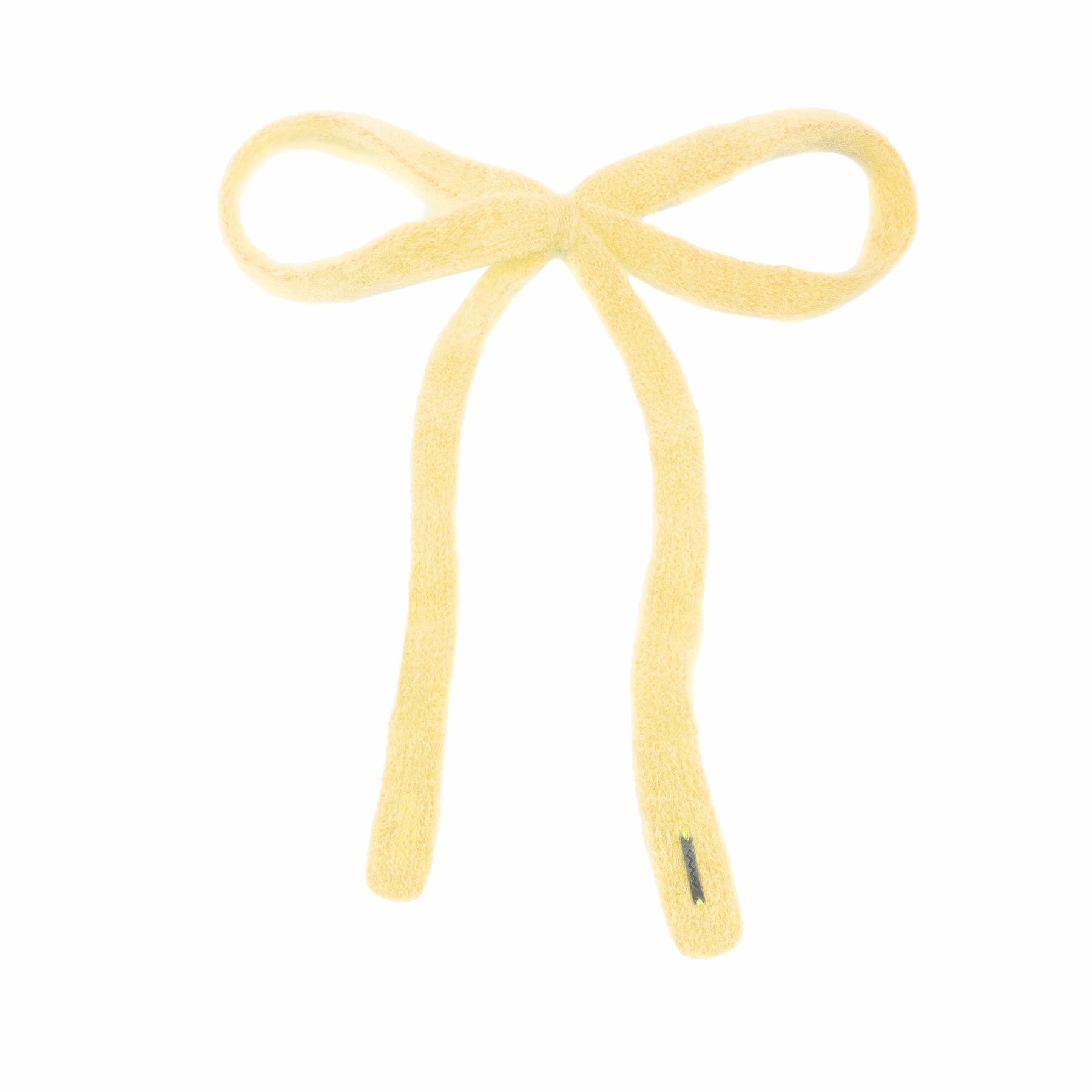 Wool Fluffy Hair Ribbon - Yellow