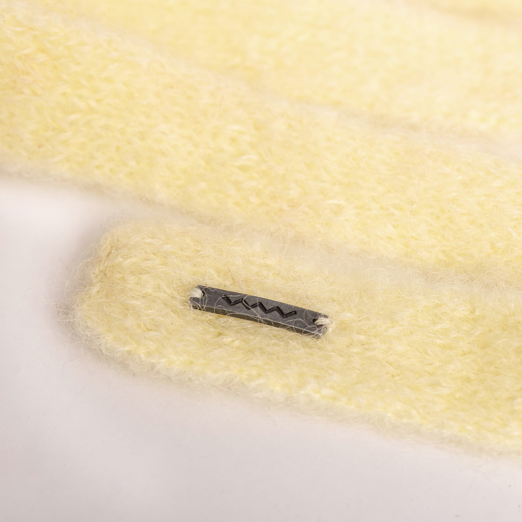 Wool Fluffy Hair Ribbon - Yellow