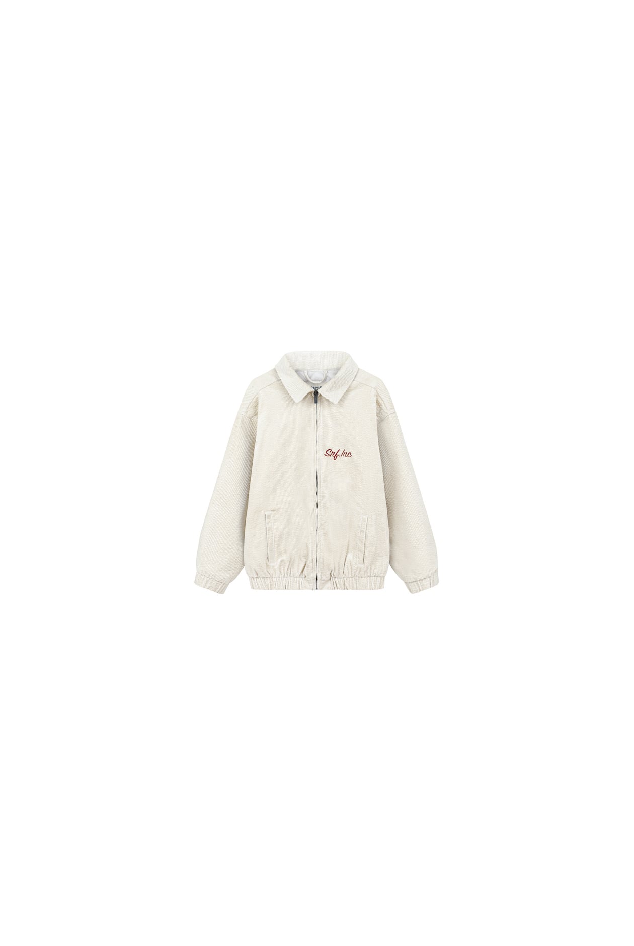 Cord Baseball Jacket - Vintage White | Surf Inc. Cord Baseball Jacket - Vintage White | Surf Inc.