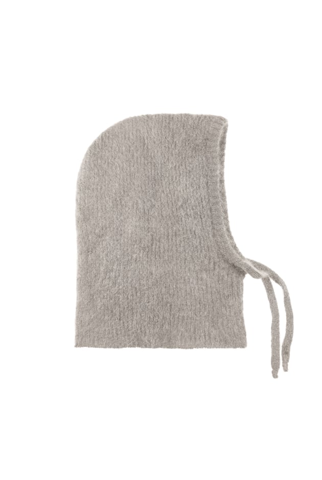 Wool Fluffy Balaclava - Light Grey Wool Fluffy Balaclava - Light Grey