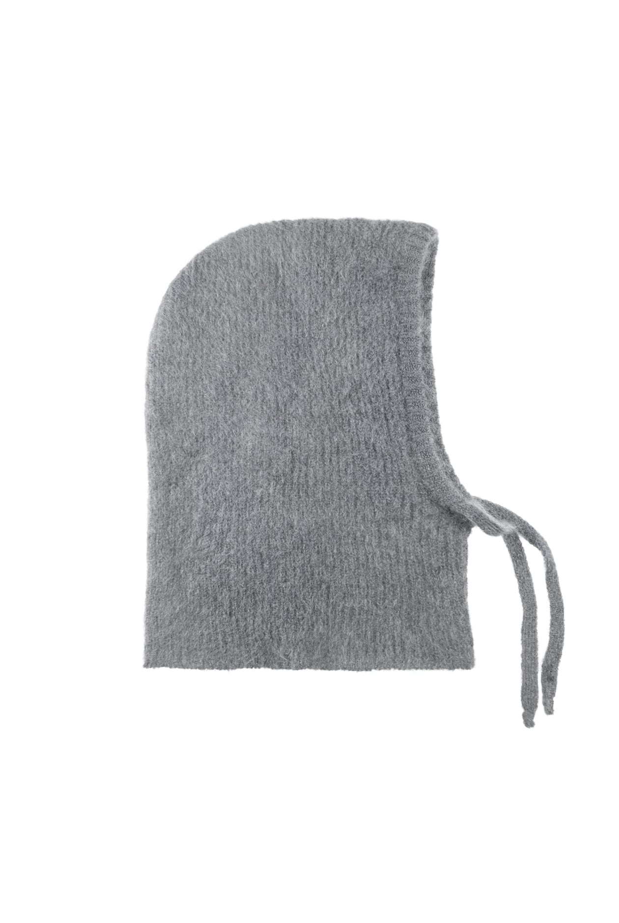Wool Fluffy Balaclava - Stone Grey