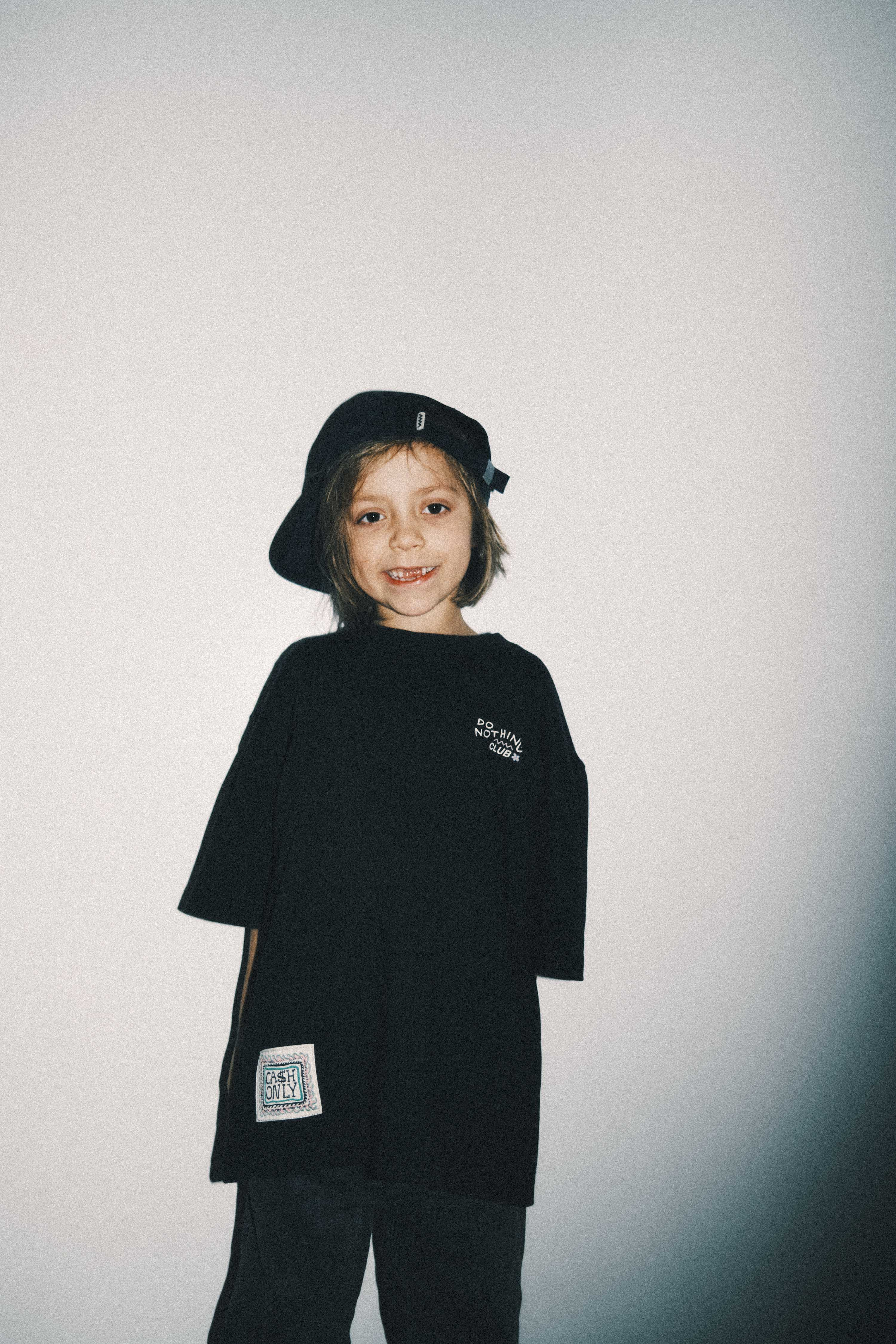 Do Nothing Kids Club Tee - Acid Black