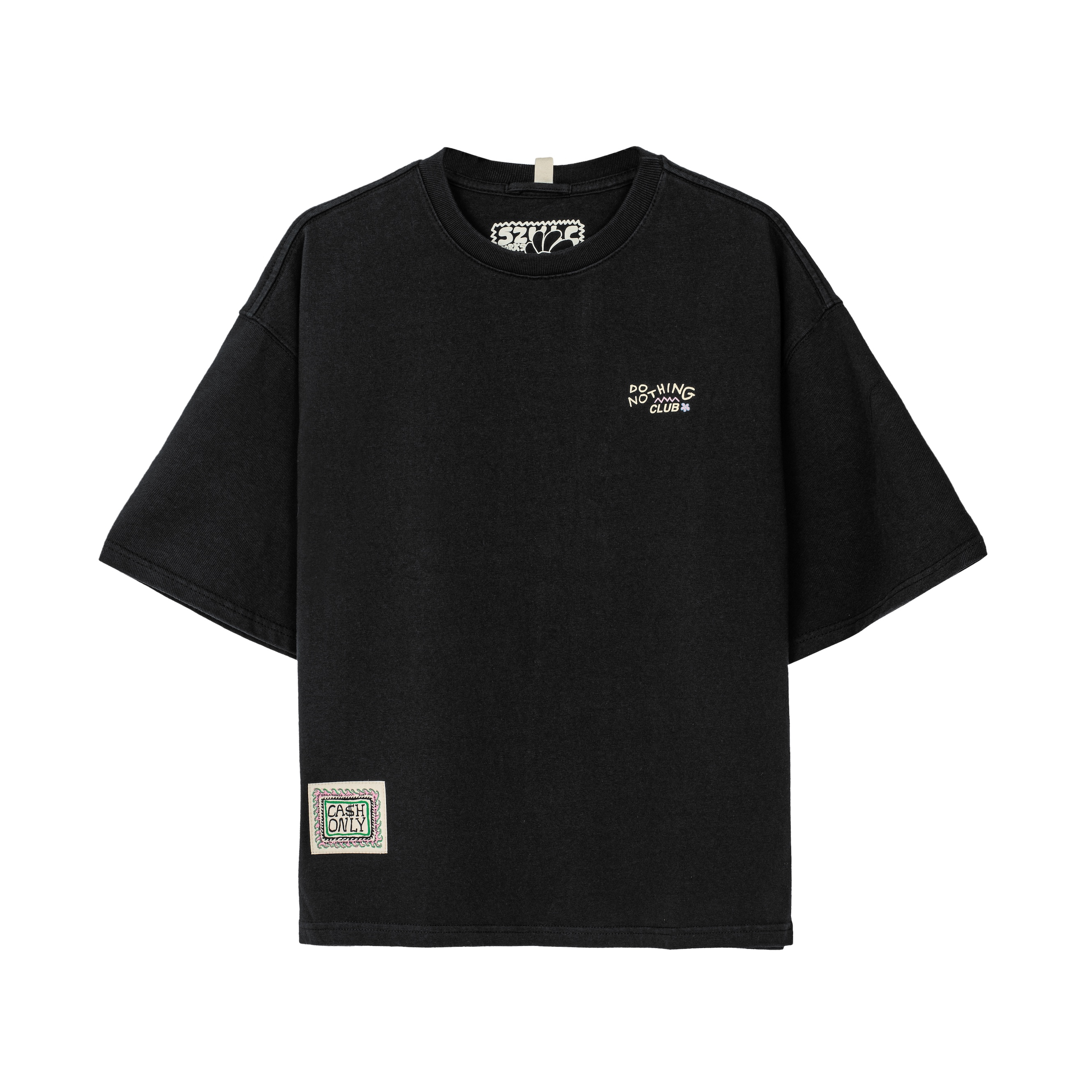 Do Nothing Kids Club Tee - Acid Black