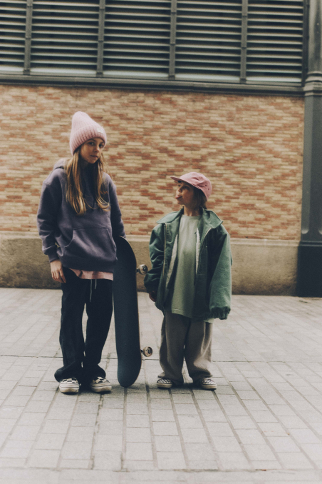 Rib Fluffy Kids Beanie - Dirty Pink Rib Fluffy Kids Beanie - Dirty Pink