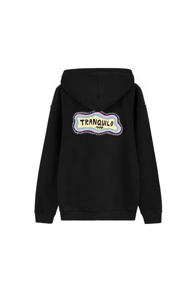 Tranquilo Kids Hoodie - Acid Black Tranquilo Kids Hoodie - Acid Black