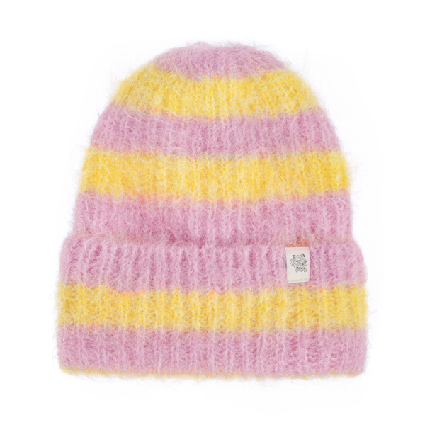Flip Drip Kids Beanie - Mellow Yellow & Pink Kush
