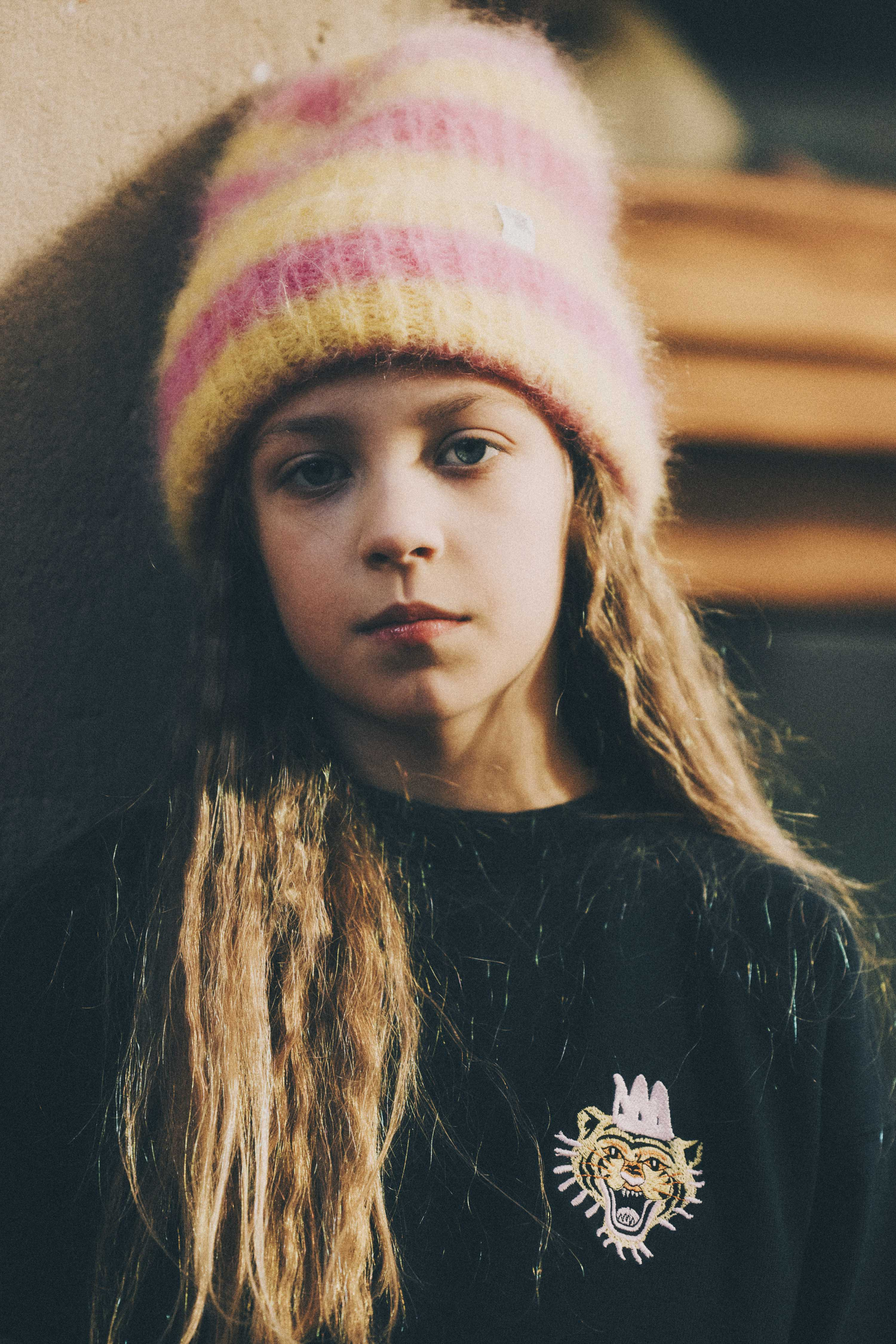 Flip Drip Kids Beanie - Yellow & Pink Kush