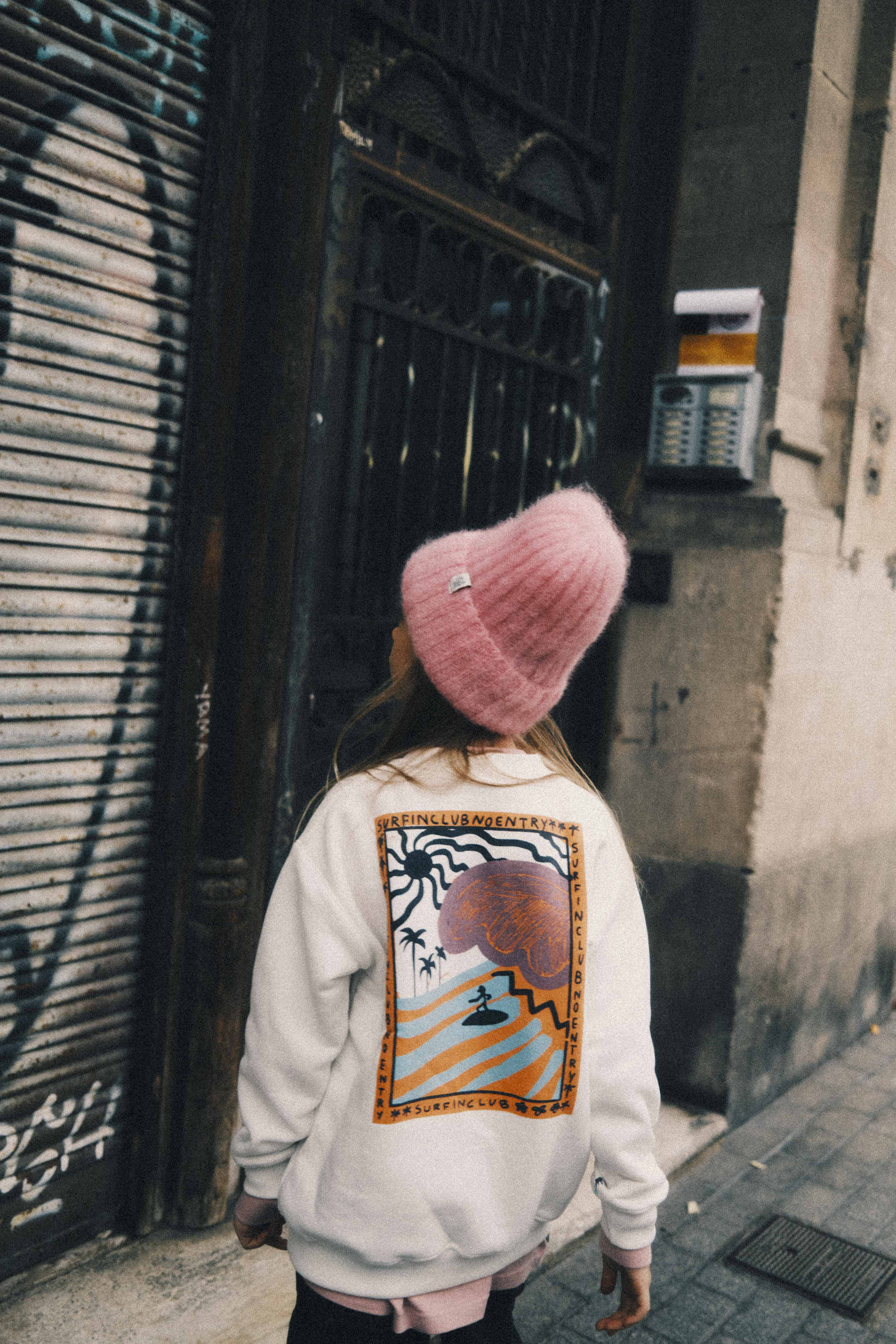 Kids Organic Wave Sweat - Vintage White