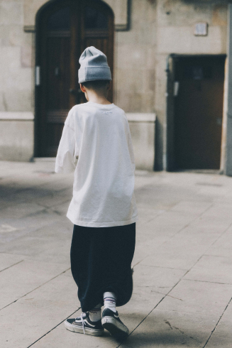 Merino Kids Beanie - Light Grey