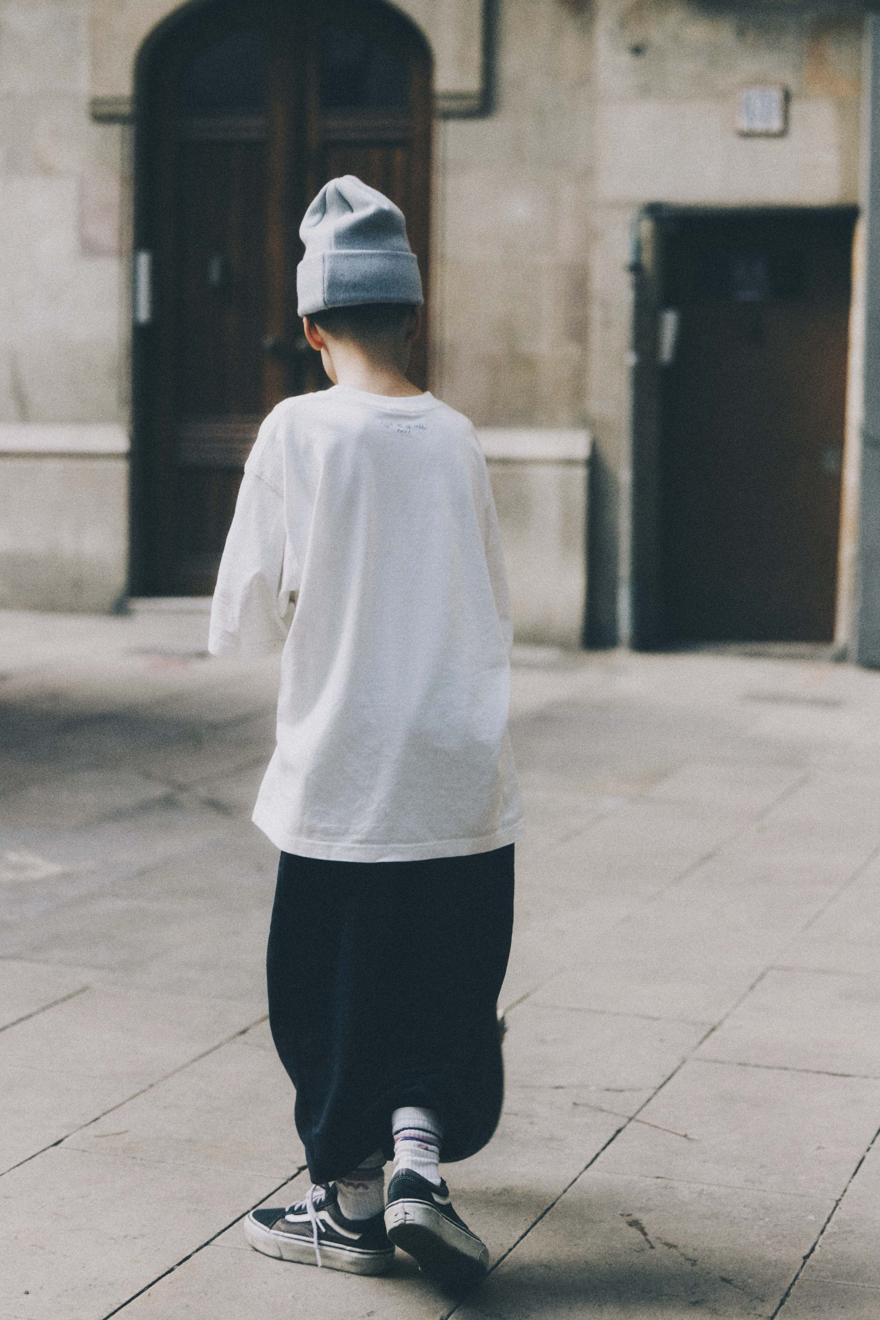 Merino Kids Beanie - Light Grey