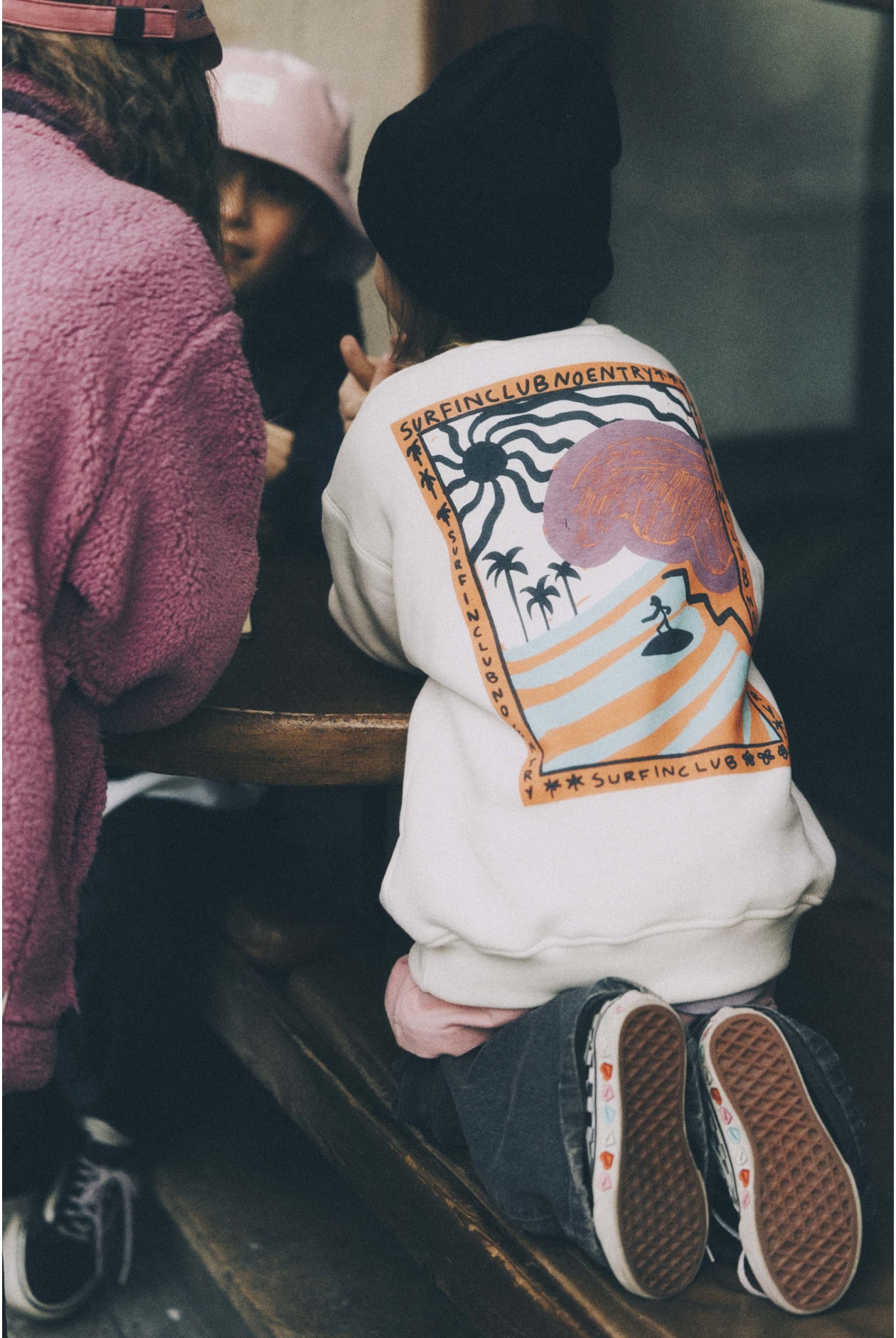 Kids Organic Wave Sweat - Vintage White