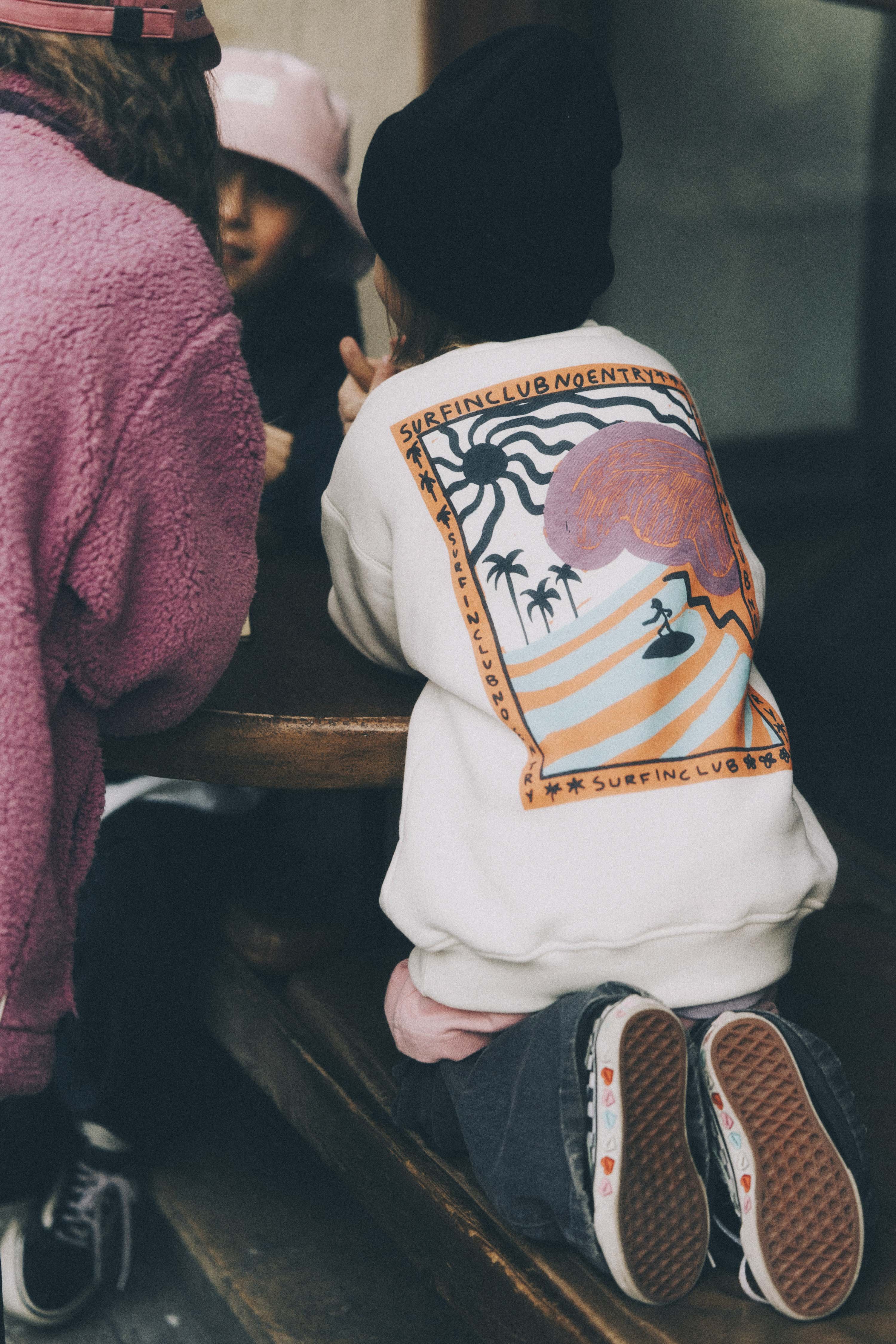 Kids Organic Wave Sweat - Vintage White