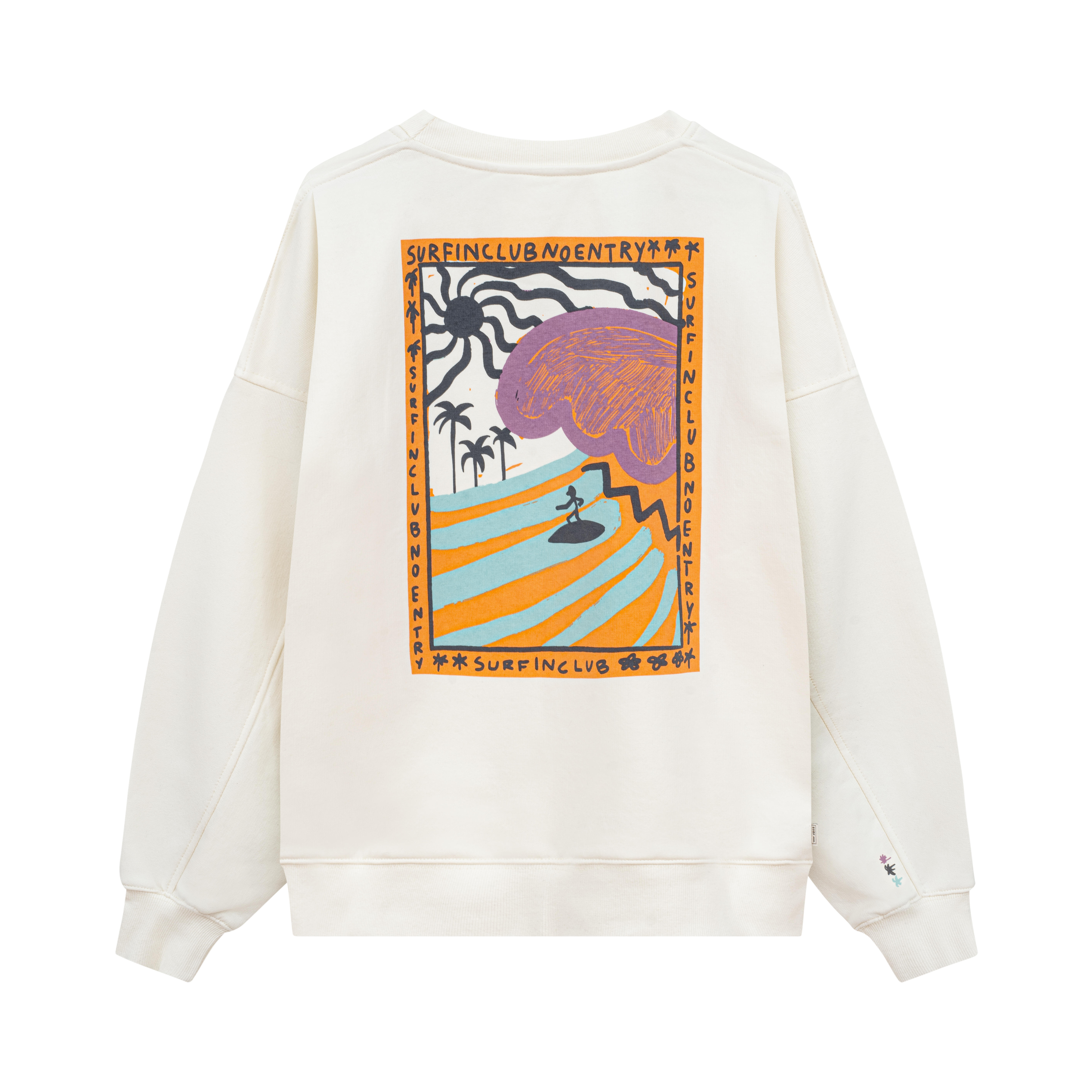Kids Organic Wave Sweat - Vintage White