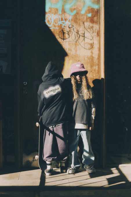 Tranquilo Kids Hoodie - Acid Black Tranquilo Kids Hoodie - Acid Black