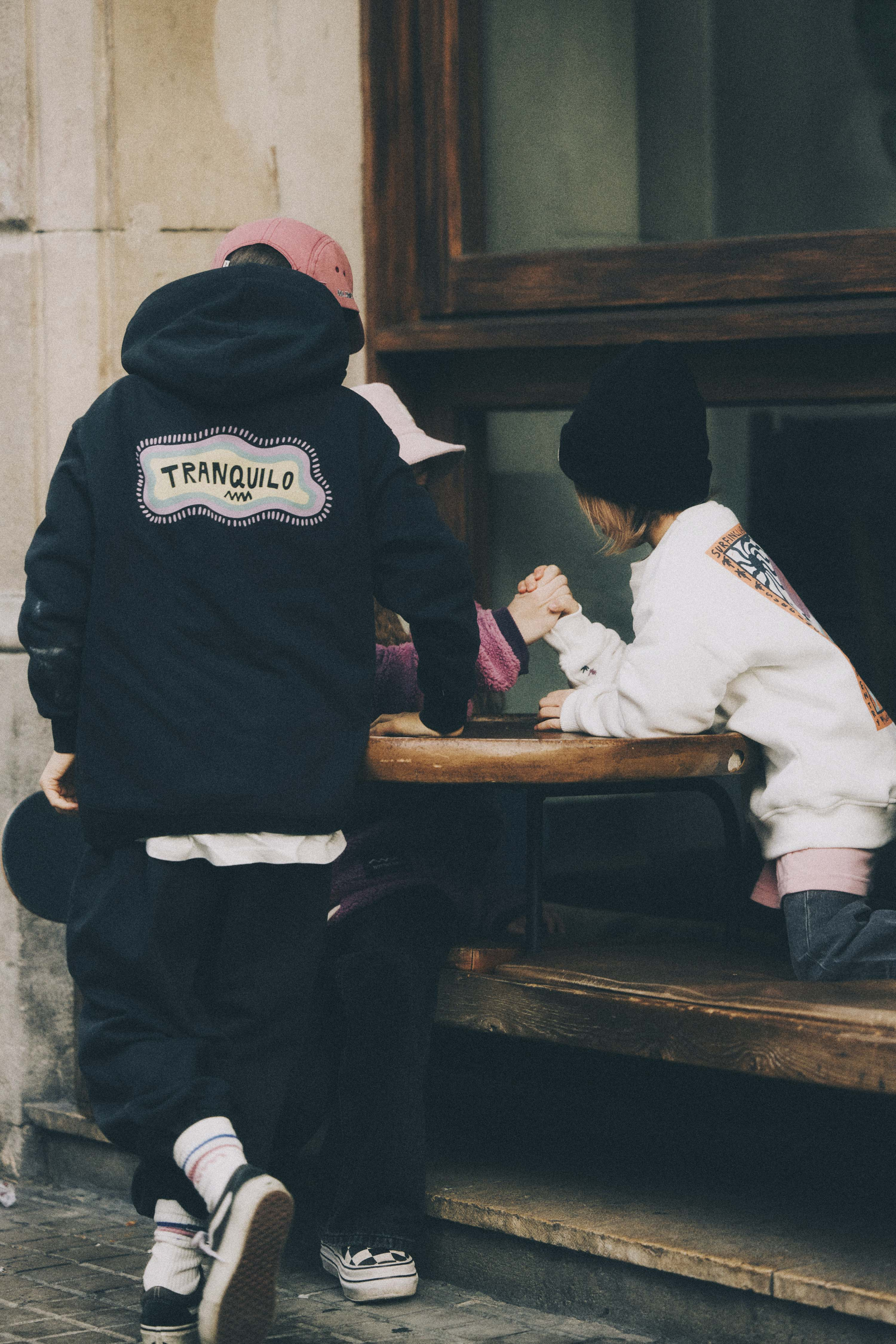 Tranquilo Kids Hoodie - Acid Black