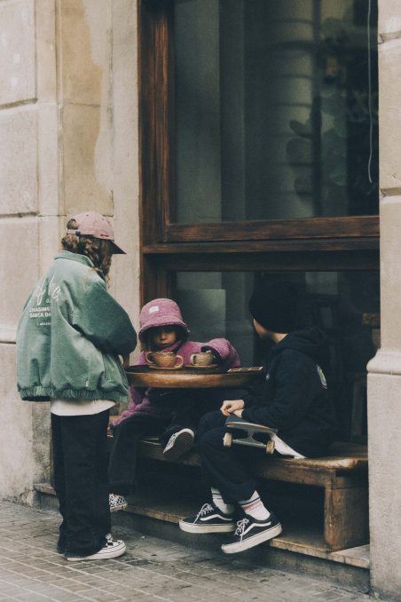 Cord Baseball Kids Jacket - White Sage Cord Baseball Kids Jacket - White Sage