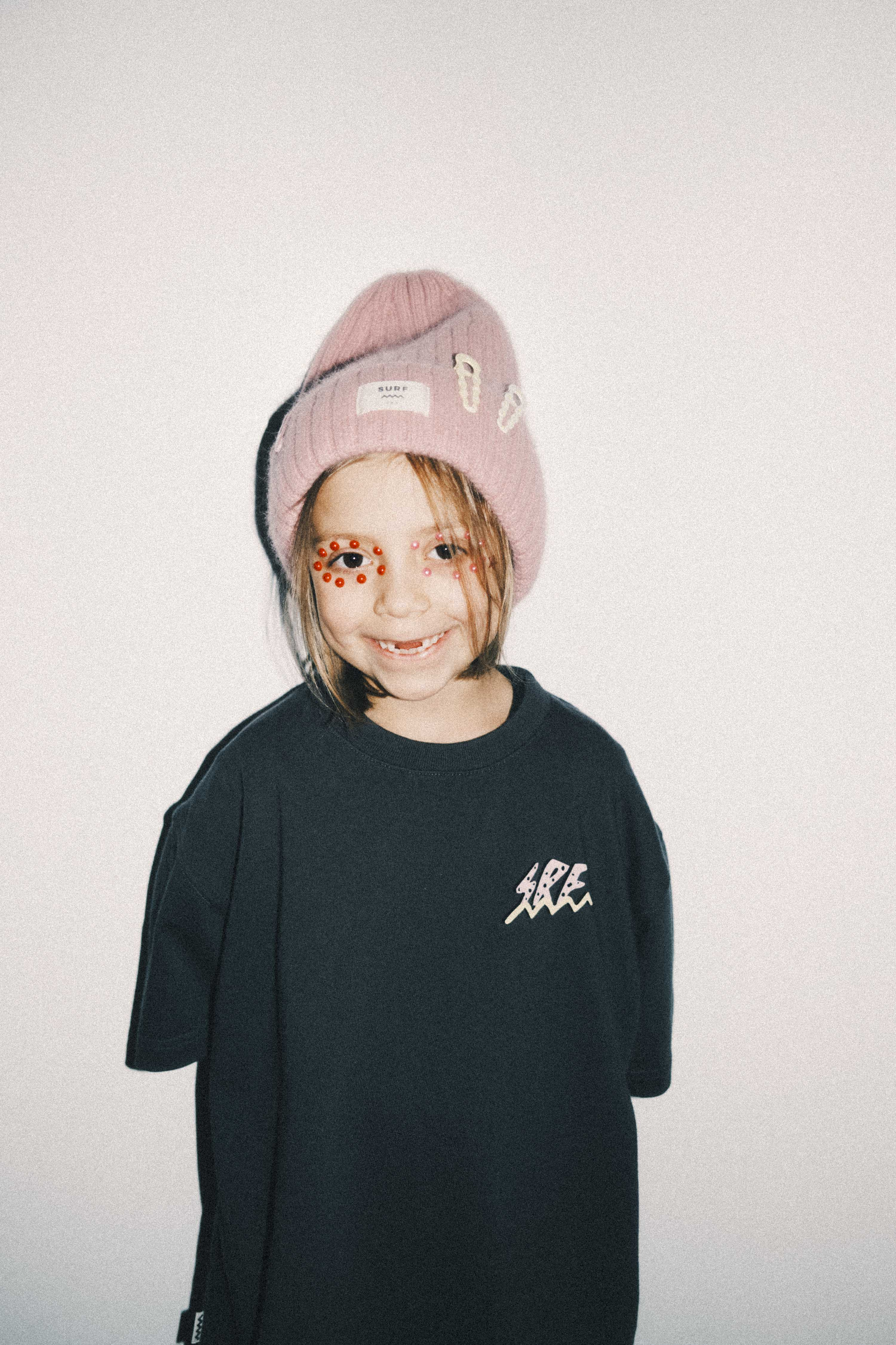 Rib Fluffy Kids Beanie - Dirty Pink