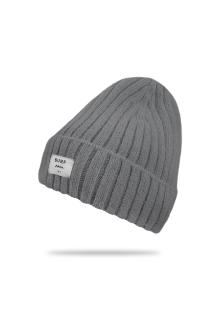 Rib Fluffy Kids Beanie - Stone Grey Rib Fluffy Kids Beanie - Stone Grey