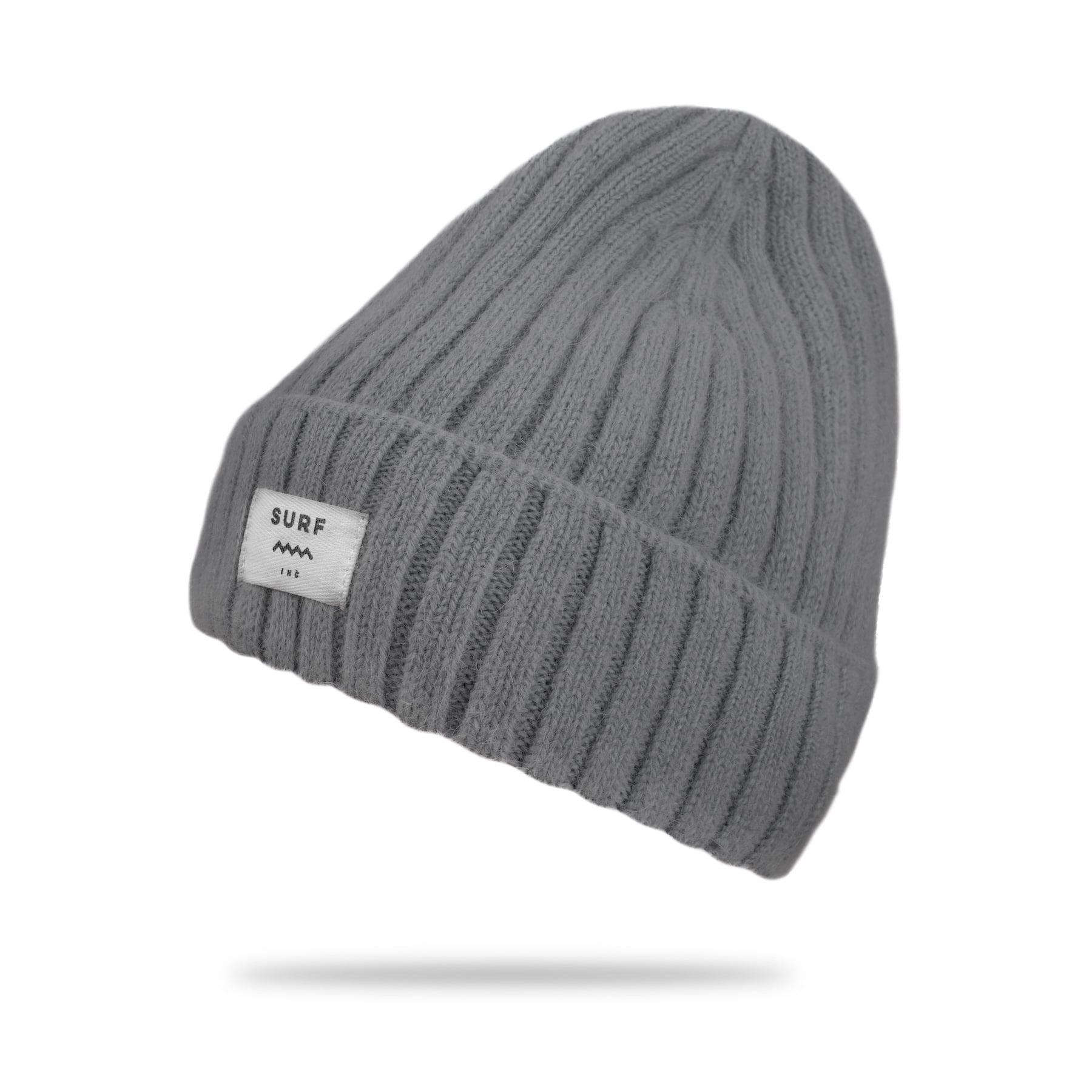 Rib Fluffy Kids Beanie - Stone Grey